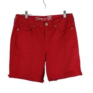 Seven7 Red Weekend Bermuda Summer Shorts Sz 10